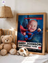 Custom Baby News Poster – Personalized Flying Hero Wall Art
